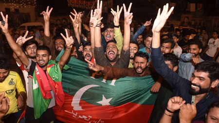 PTI Supporters celebrate in Lahore
