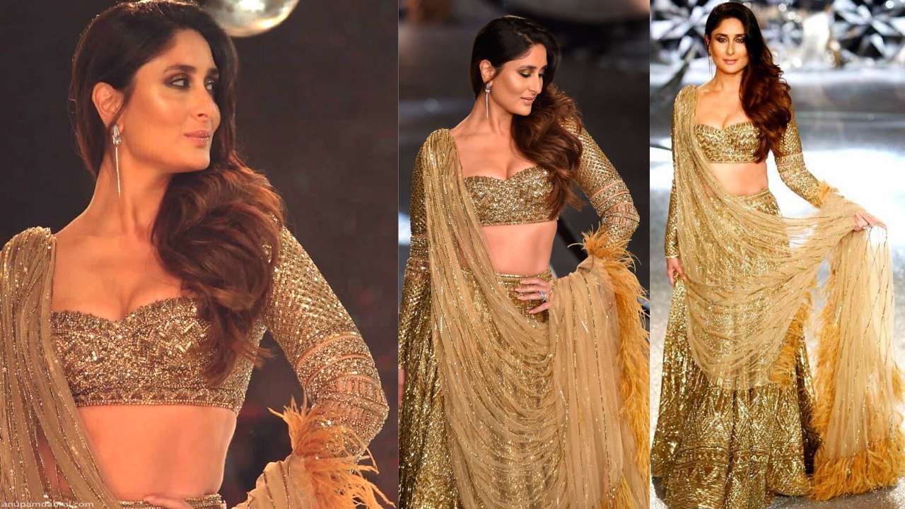 1280px x 720px - Pics:Kareena Kapoor Khan illustrates what sexy sophistication looks like as  she sashays down the ramp in a 30 kg lehenga