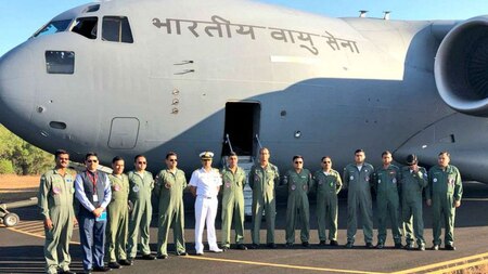 Indian Air Force C-17 Globe Master lands at RAAF base, Darwin