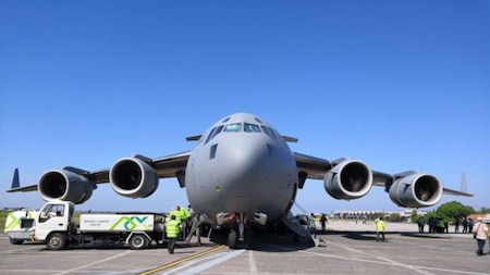 IAF contingent landed at Surabaya, Indonesia