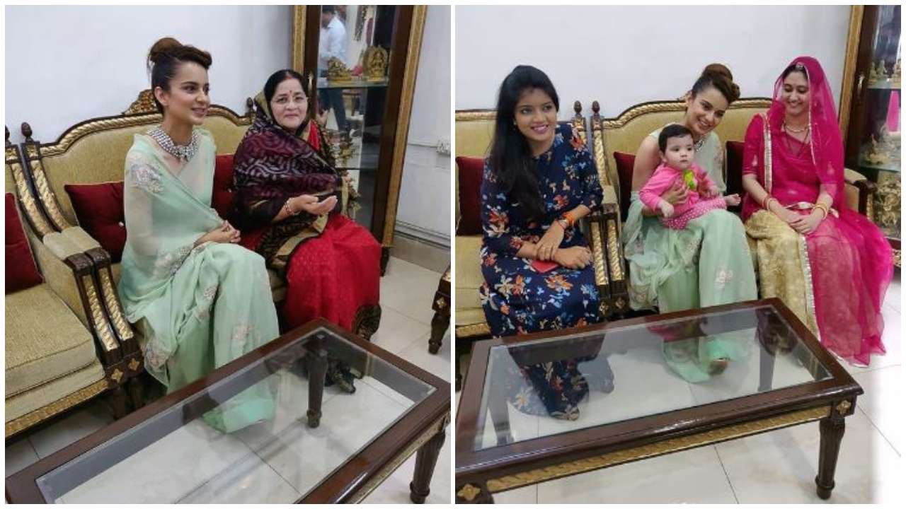 Kangana Ranaut meets CM Raman Singh's family