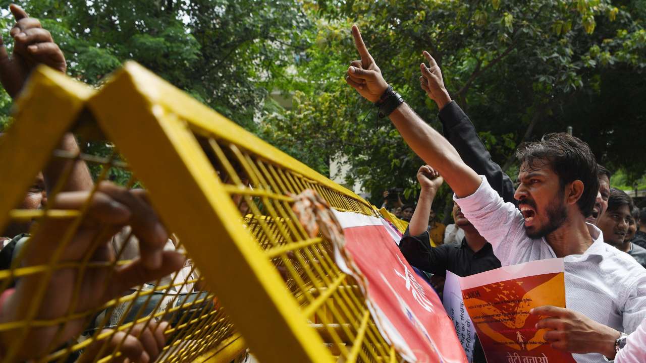 Protest in Delhi over Bihar shelter home rape case