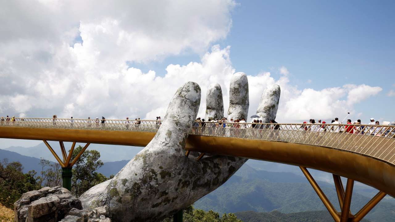 150-meter long Cau Vang "Golden Bridge