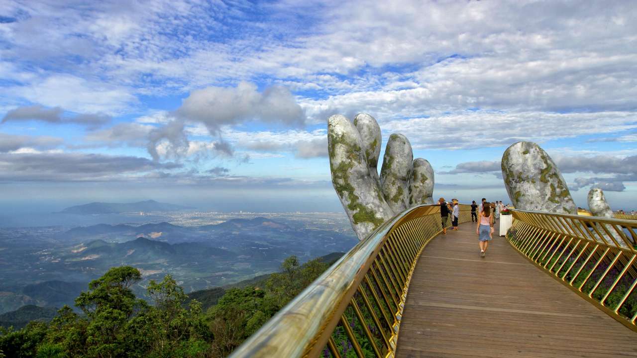 "Golden Bridge" in the Ba Na Hills near Danang