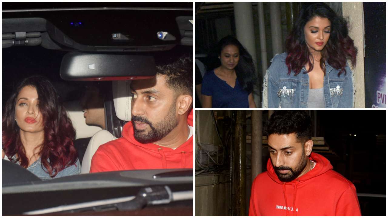 In pics: Aishwarya Rai Bachchan and Abhishek step out for a movie date ...