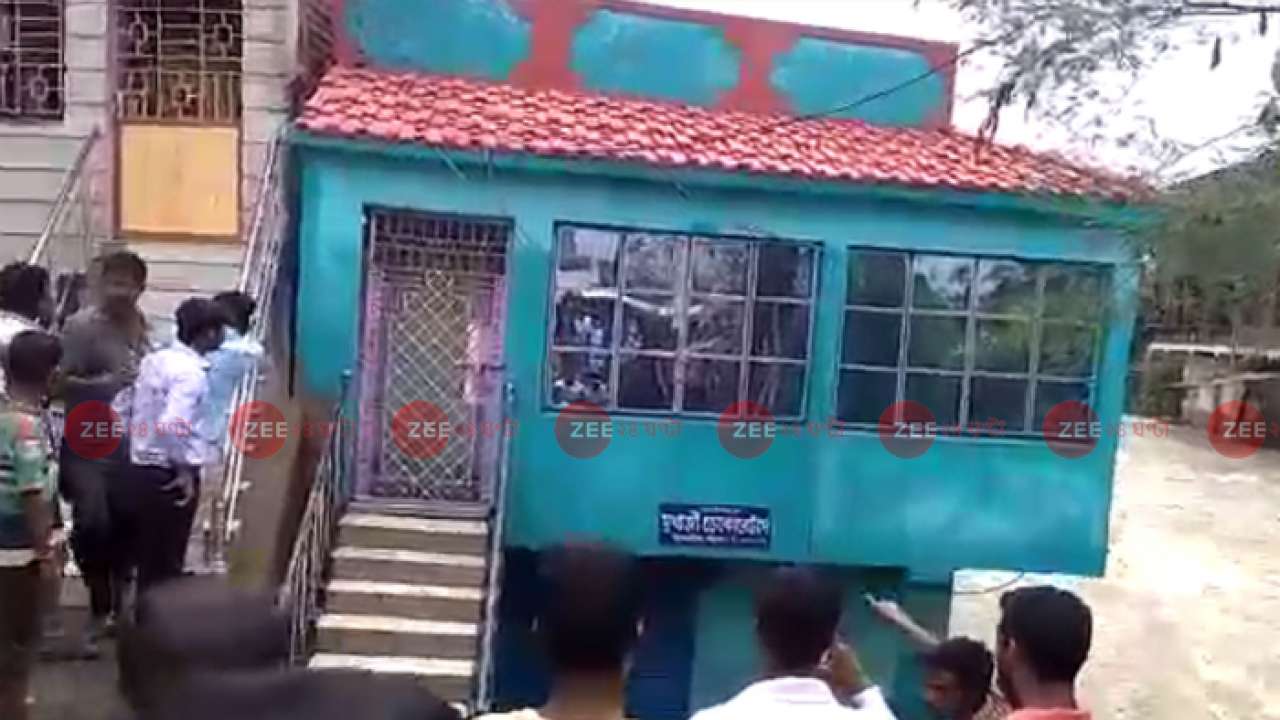 House still intact as rain pours heavily