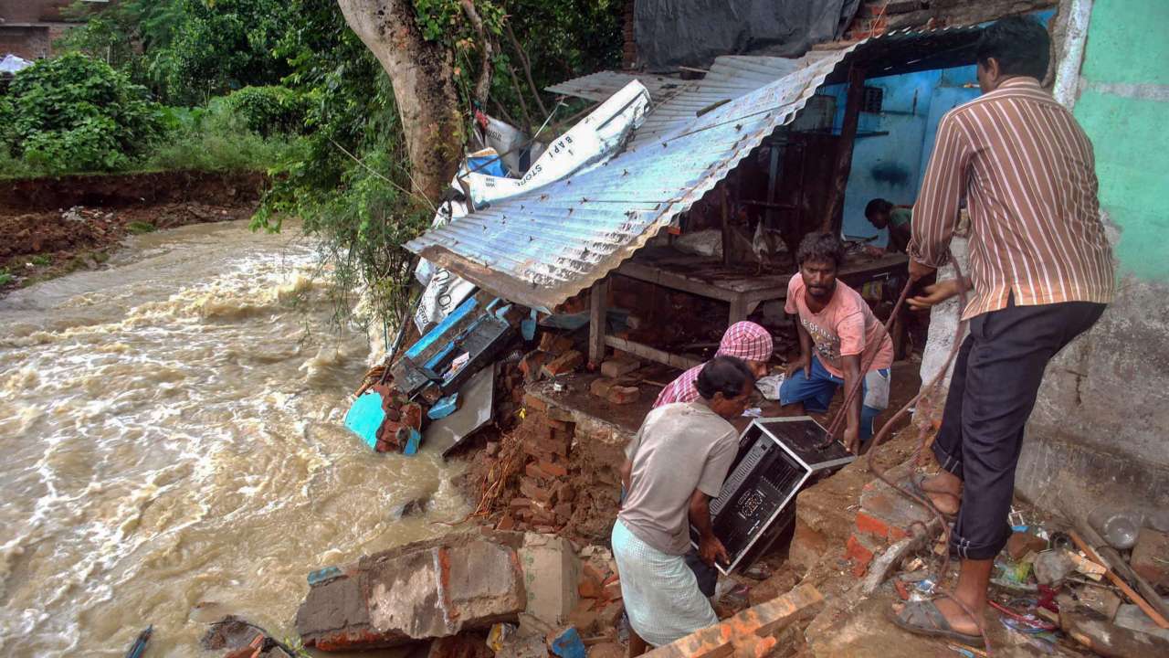 People taking out whatever is left