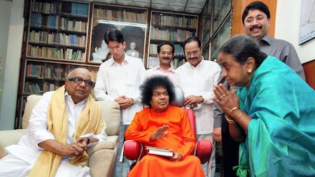 With Sathya Sai Baba