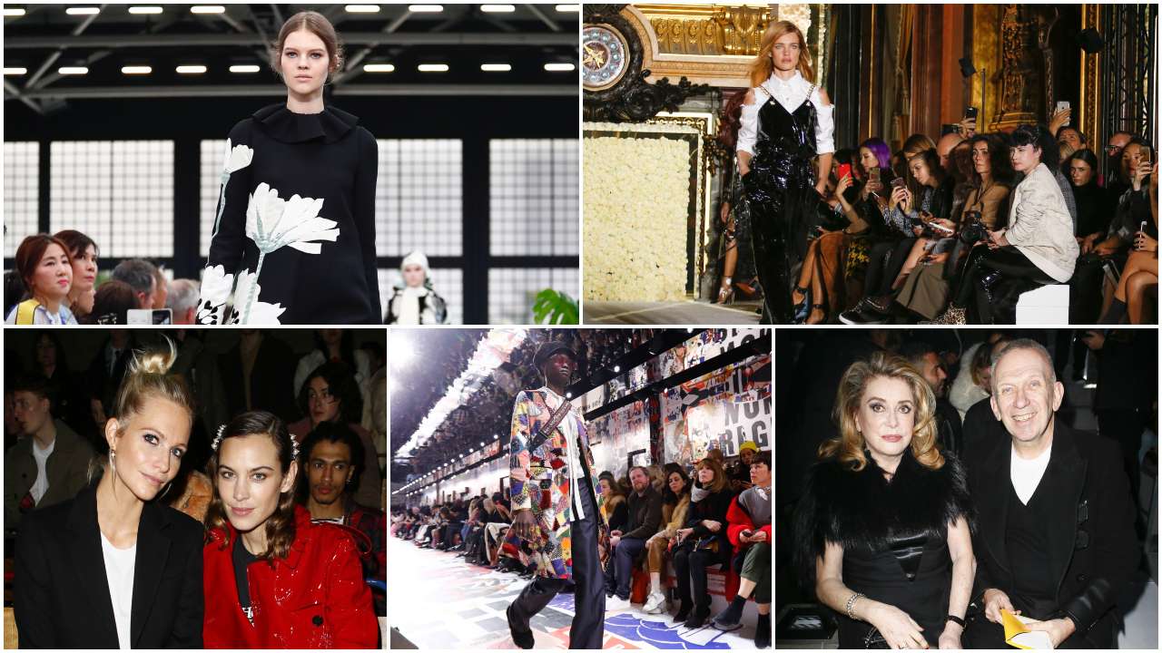 Decoding Front Row Style She wore her black front row shop leather track pants pants with a stella mccartney leopard linen oversized top and white zara pumps. decoding front row style