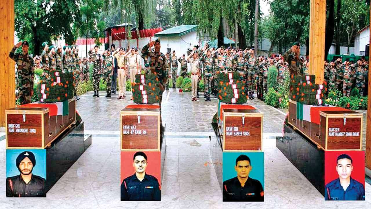 Army pays homage to four soldiers martyred during operation on the LoC