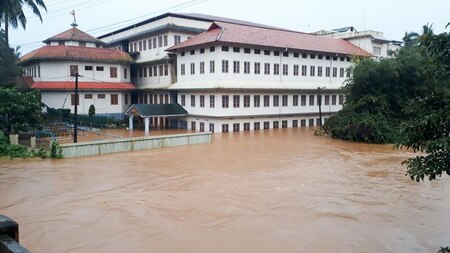 House is seen submerged in water