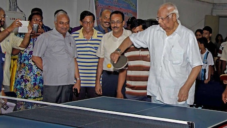 Somnath Chatterjee was a keen follower of Table Tennis