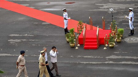 Delhi Police Commissioner Amulya Patnaik inspects arrangements for Independence Day function at Red Fort