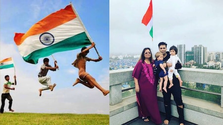 Karan Johar gave a glimpse of his 'world' this Independence Day, poses with Yash and Roohi