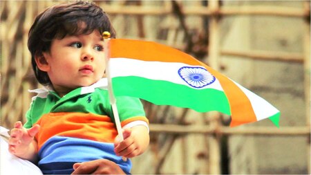 Happy Independence Day from baby Taimur - Ok Bye!
