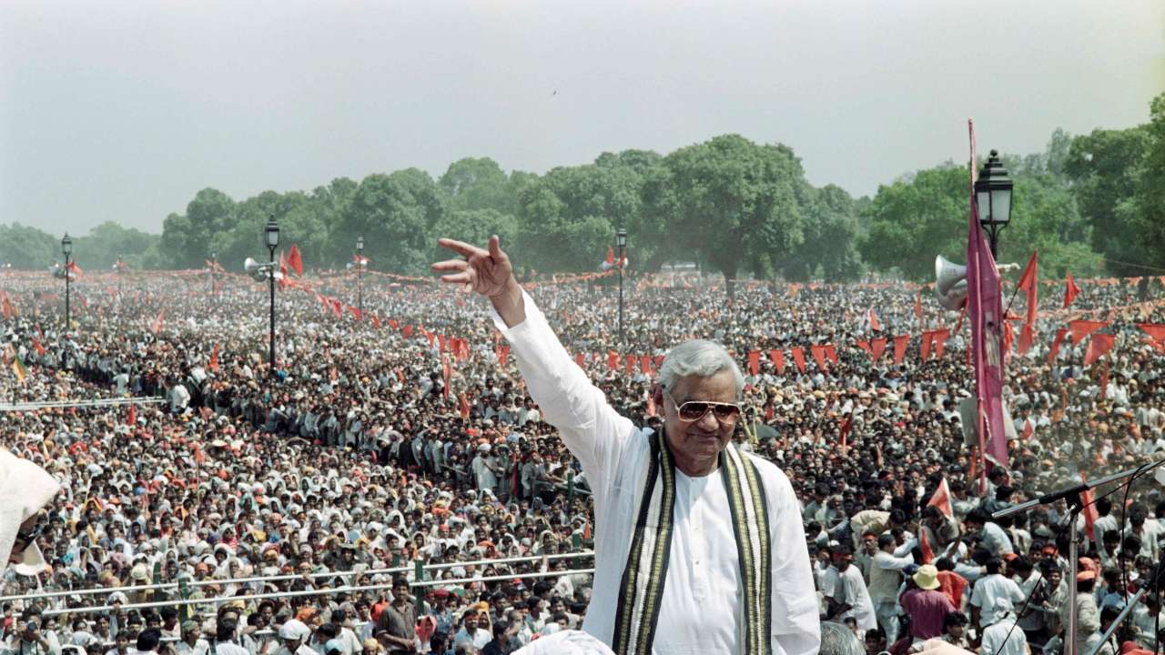   Atal Bihari Vajpayee, leading figure of the Hindu fundamentalist Bharatiya Janata Party 