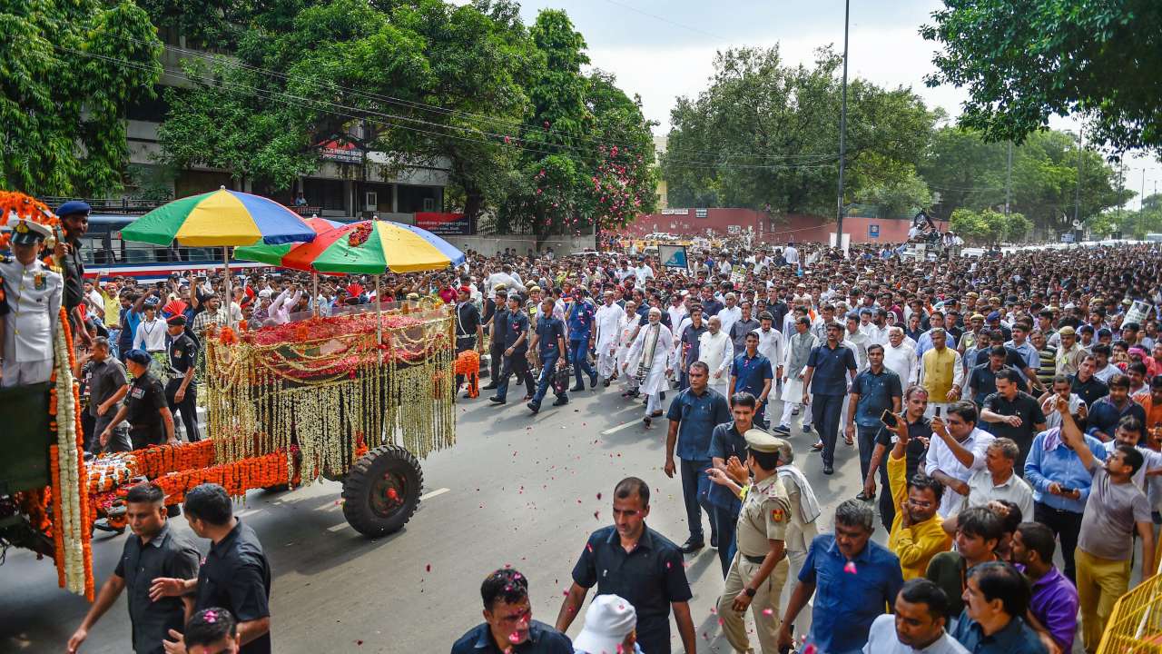 BJP leaders at forefront of the crowd