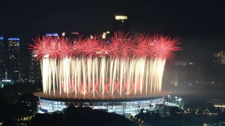 Fireworks over the stadium!
