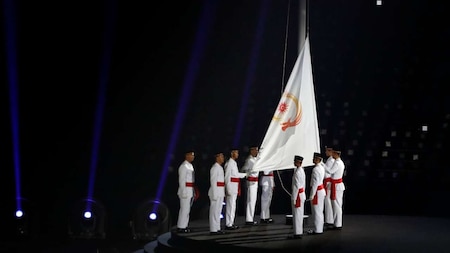 Olympic Council of Asia flag is raised