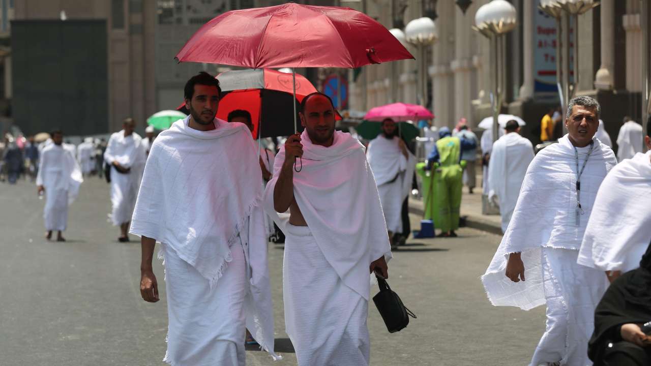 Bright sunny day for the pilgrims during annual Hajj pilgrimage