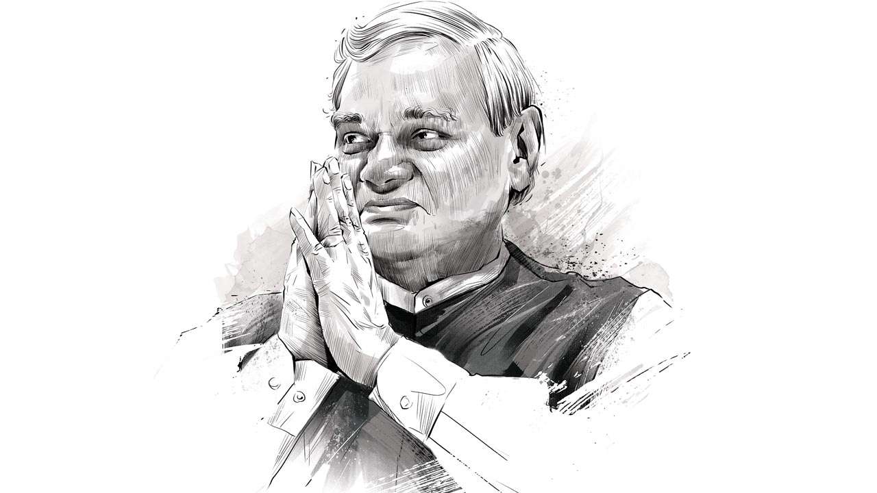 A Tribute to Sir Atal Bihari Vajpayee  Realistic sketch  Time lapse   abhinav arts  YouTube