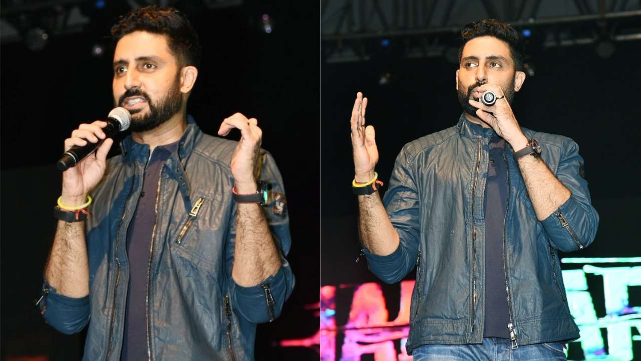 Abhishek Bachchan addressing his fans