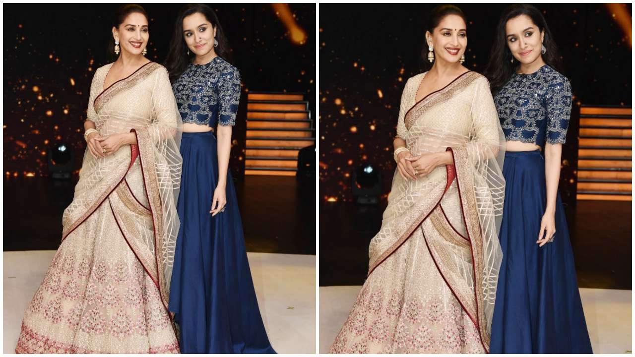 Madhuri Dixit Nene and Shraddha Kapoor are all smiles for the camera