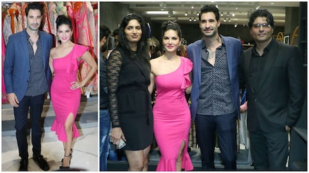 Sunny Leone and Daniel Weber at Libas store