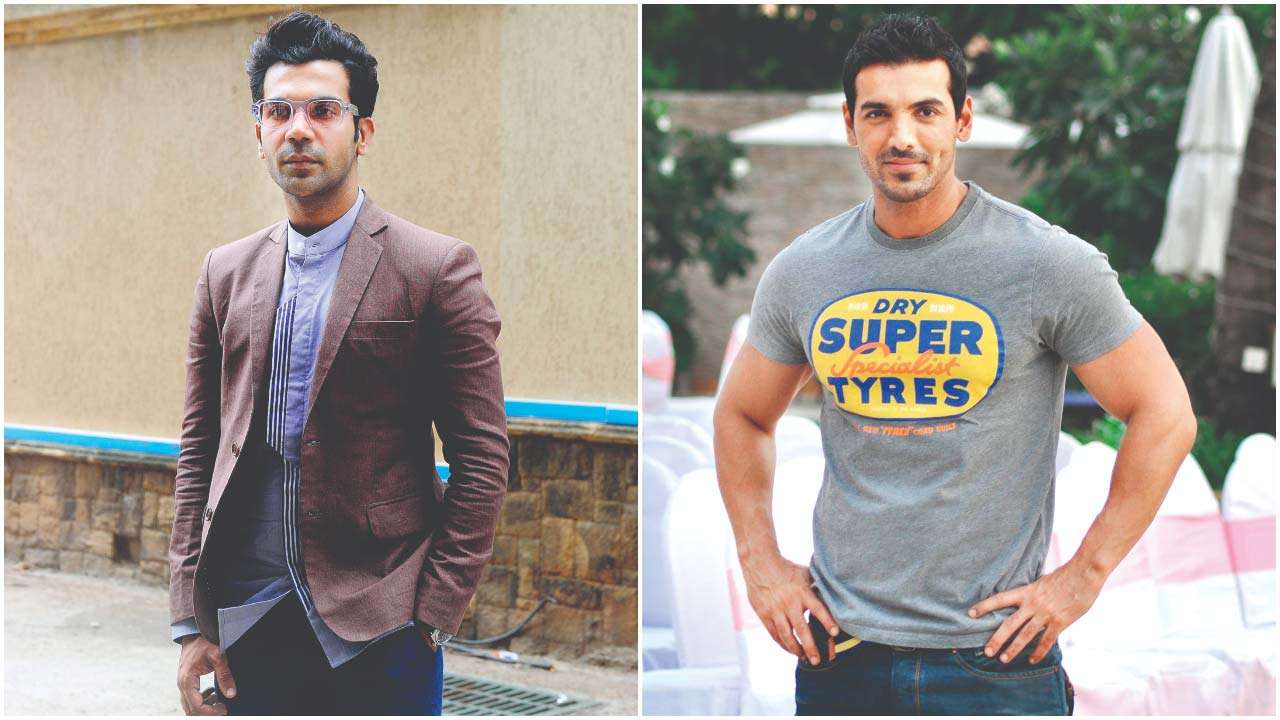 Rajkummar Rao and (right) John Abraham Rajkummar Rao and (right) John Abraham