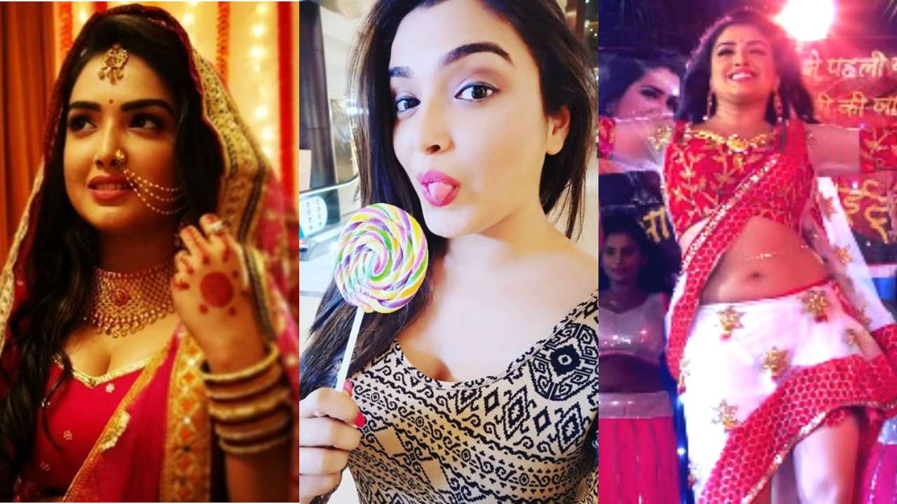 Amrapali Dubey Xxx Images - In pics: Bhojpuri bombshell Amrapali Dubey is not just queen of expressions  but also rules social media, Here's proof