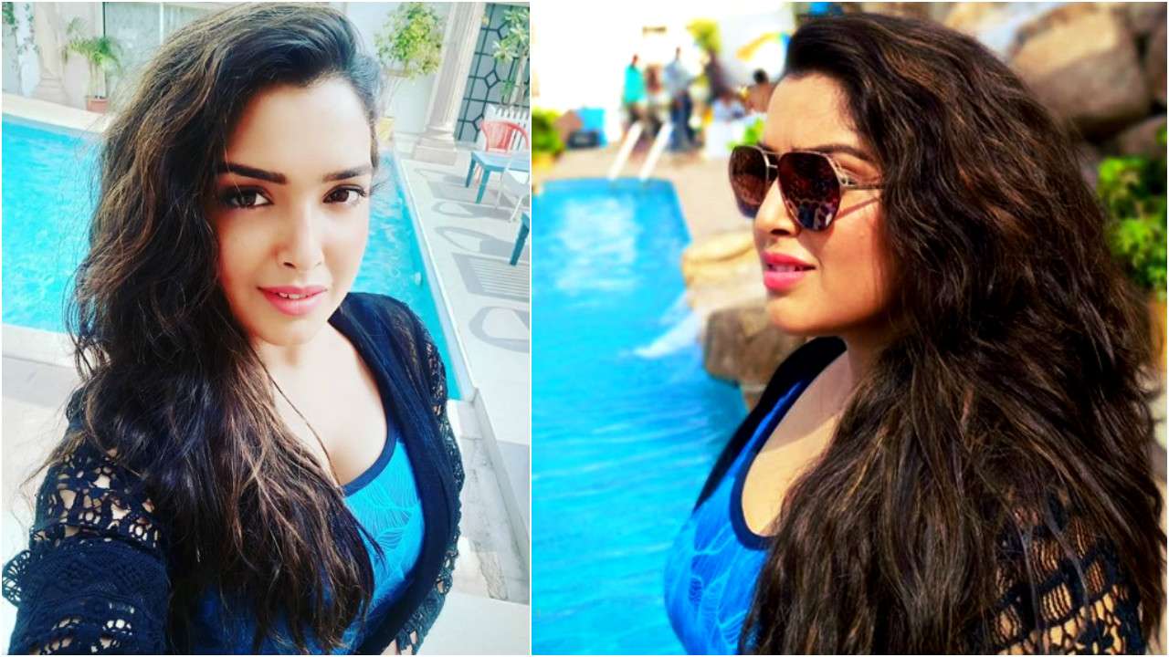 Bhojpuri Sex Video Amrapali Sex Video - In pics: Bhojpuri bombshell Amrapali Dubey is not just queen of expressions  but also rules social media, Here's proof