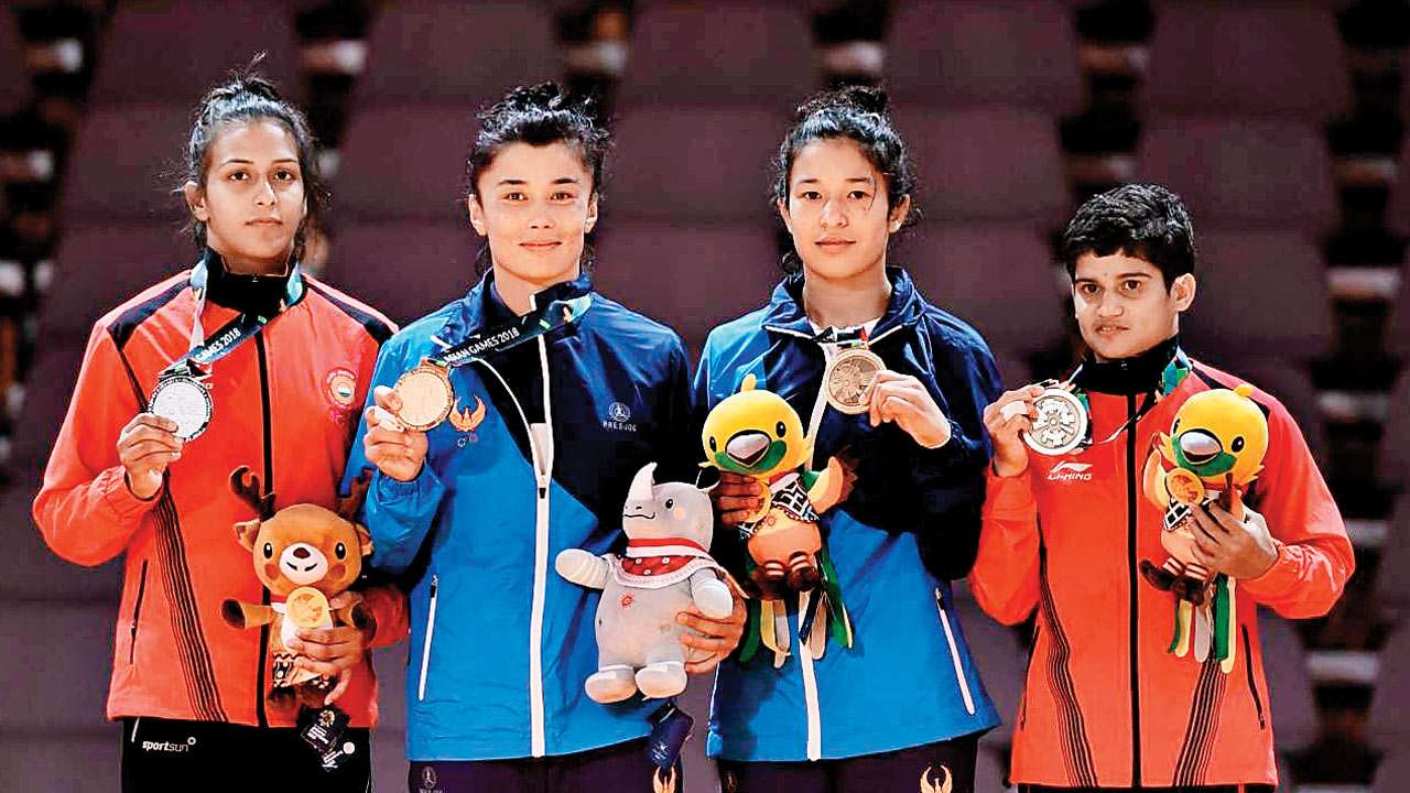 Pincky Balhara and Malaprabha Yallappa Jadhav: Silver and bronze in Women’s Kurash 52 kg