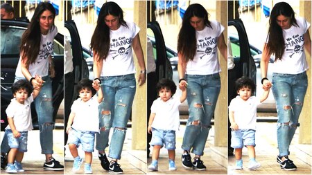 Twinning with mommy in denims and white!