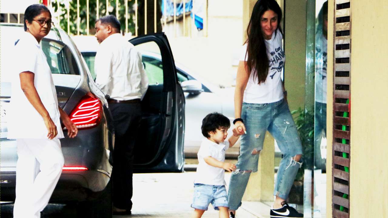 Momma's boy - Taimur!