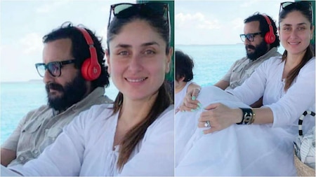 Saif Ali Khan and Kareena Kapoor Khan enjoy a sea ride!