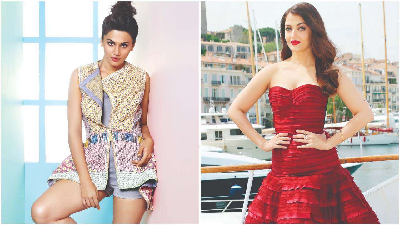 Taapsee Pannu and (right) Aishwarya Rai Bachchan Taapsee Pannu and (right) Aishwarya Rai Bachchan