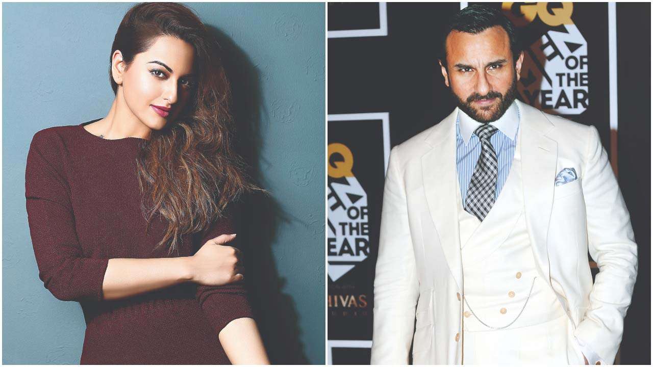 Sonakshi Sinha and (right) Saif Ali Khan Sonakshi Sinha and (right) Saif Ali Khan