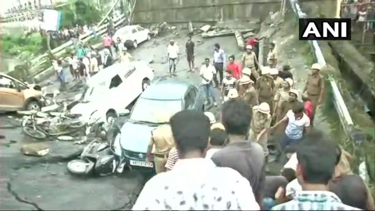 Visuals from the spot where part of Majerhat bridge collapsed on Tuesday