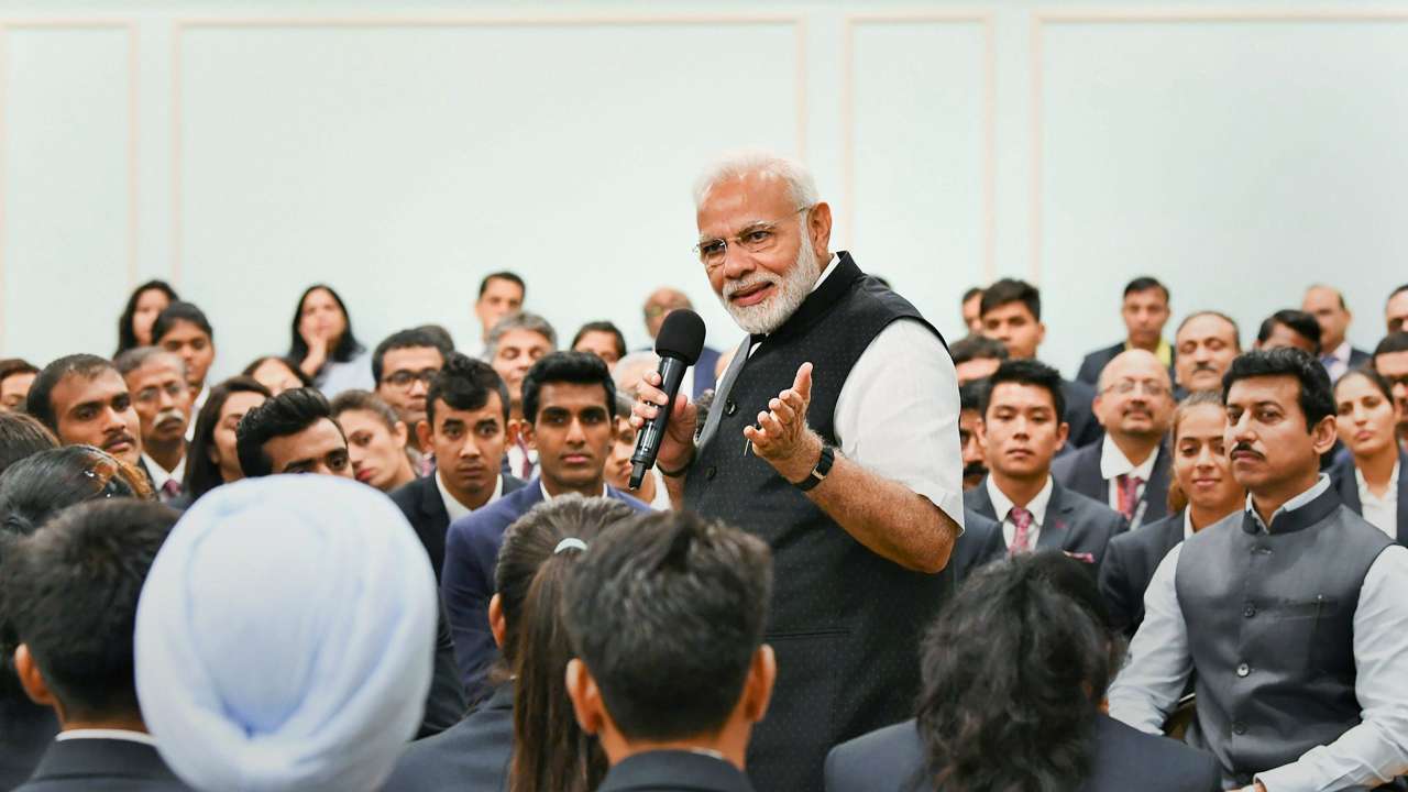 Modi interacts with the medalists