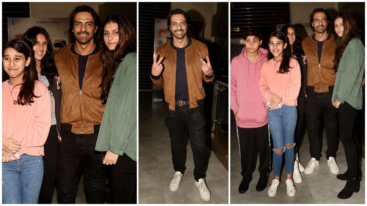 Arjun Rampal with his daughters