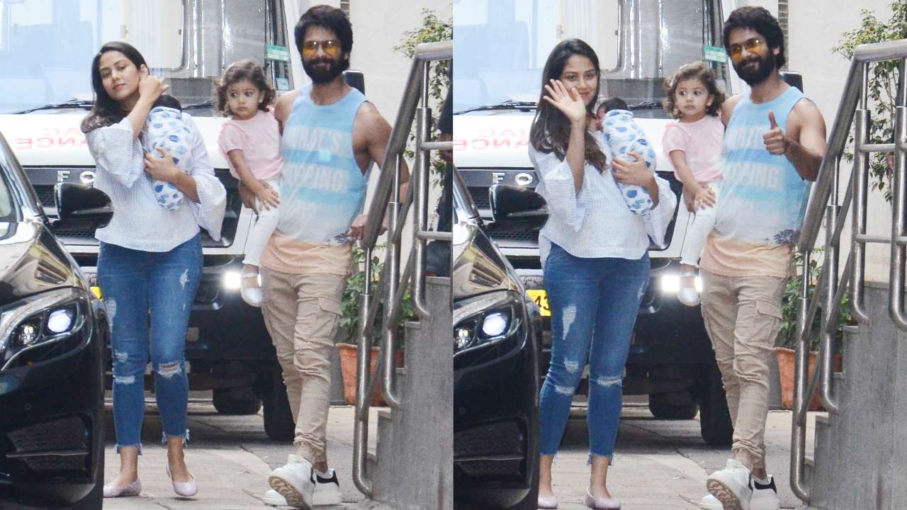 Shahid Kapoor, Mira Rajput and Misha take Zain Kapoor home