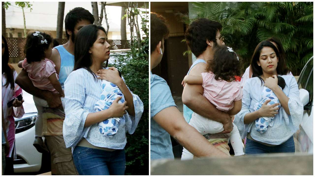 Shahid Kapoor with his family