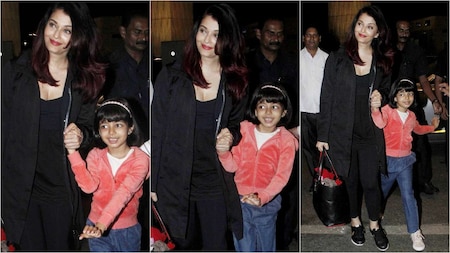 Aaradhya accompanies mom Aishwarya to the US