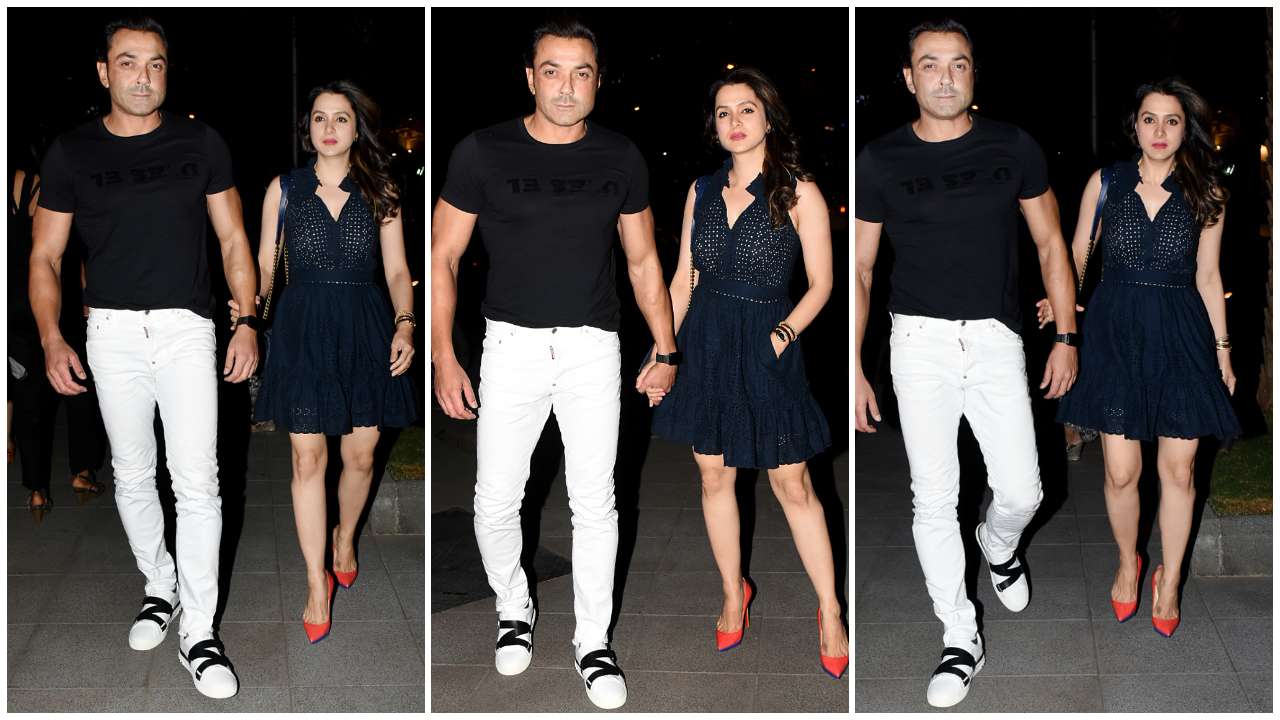 Bobby Deol arrived for the bash with wife Tanya Deol