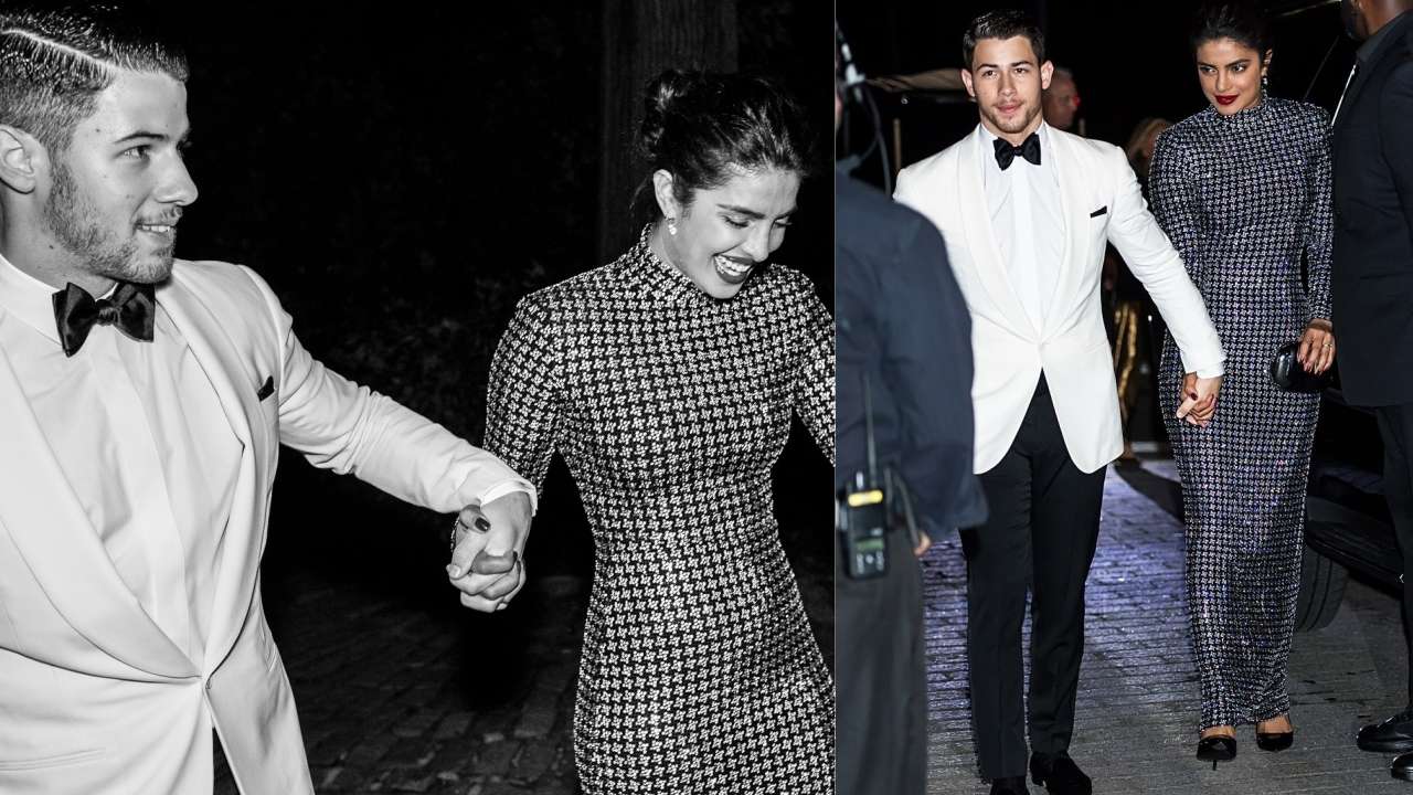 Priyanka and Nick arrived hand in hand