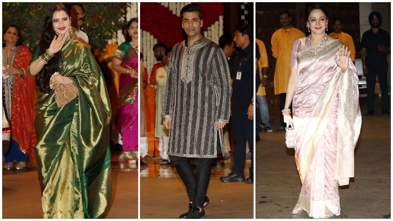 Rekha, Karan Johar and Hema Malini