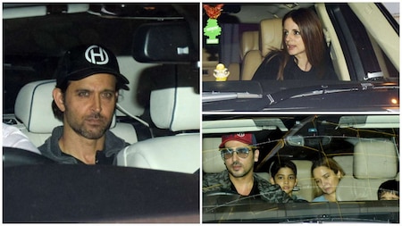 Hrithik Roshan and Sussanne Khan on a day out with family