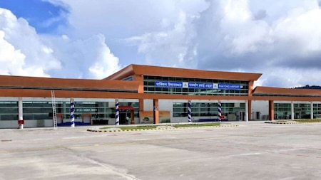 Foundation stone of the airport was laid in 2009.