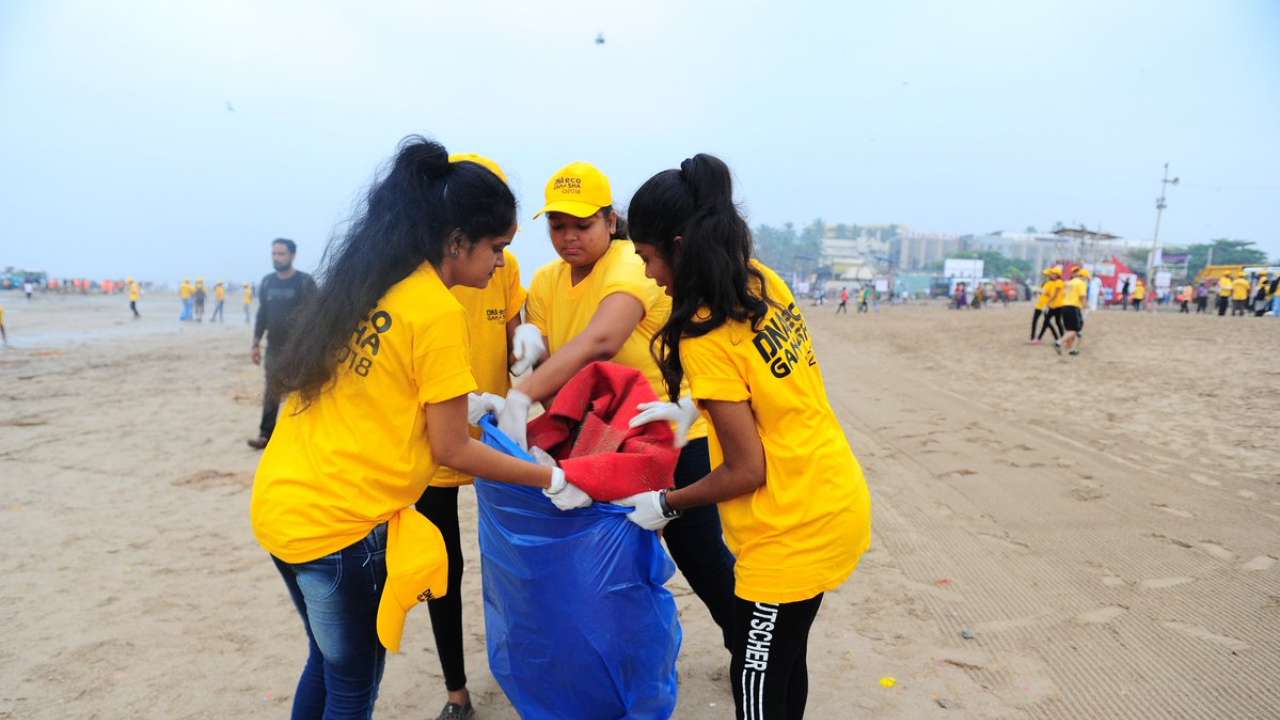People actively participated in the clean-up drive.
