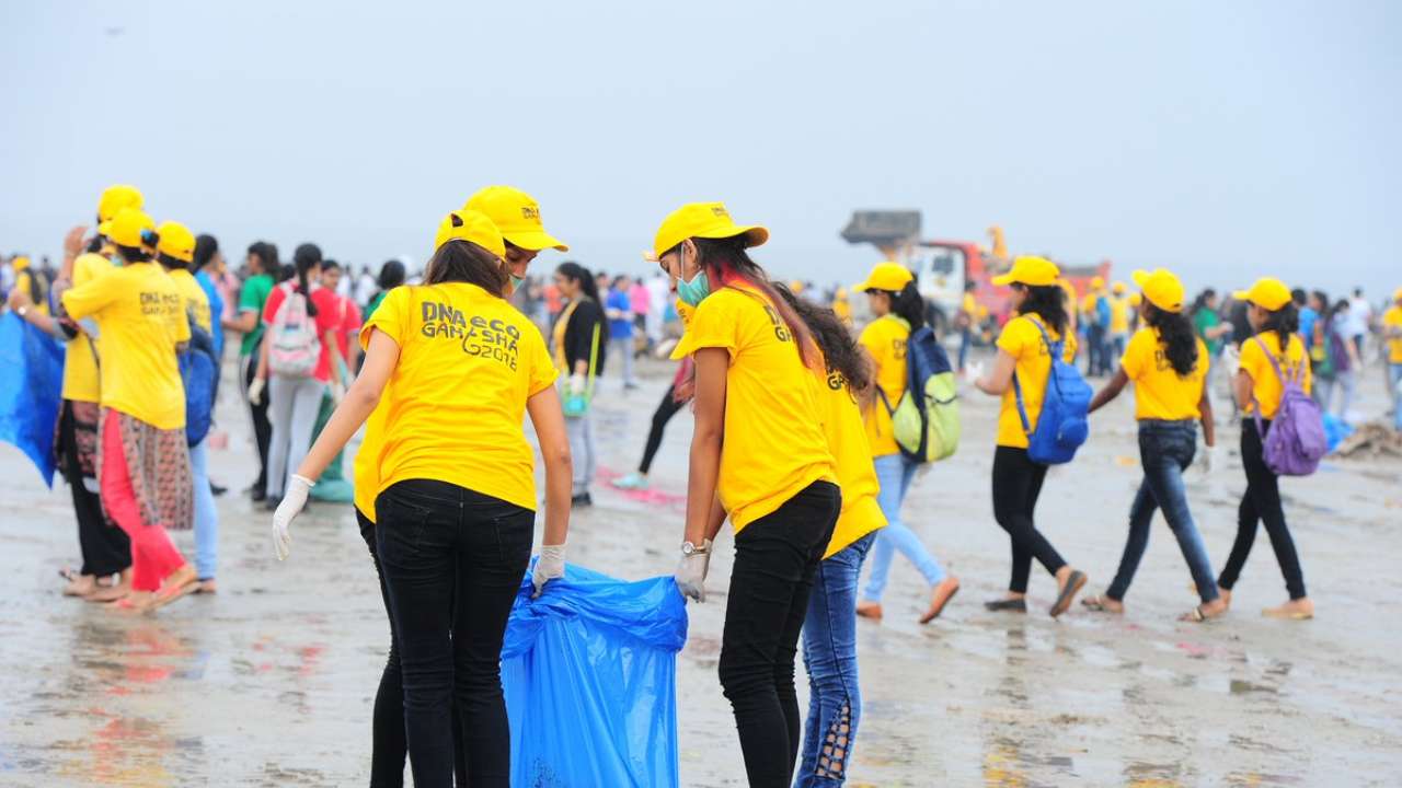 The beaches were cleared by citizens.